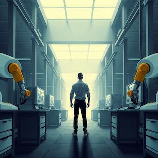 Symbolische Darstellung von KI-Überwachung