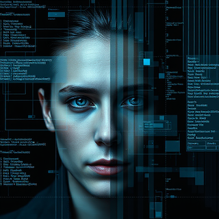 Darstellung von Deepfake-Manipulation