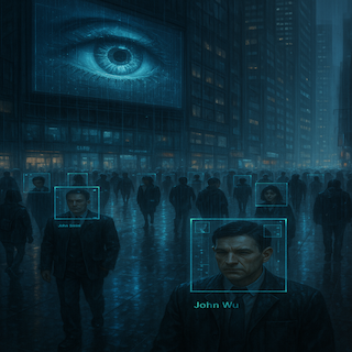 Symbolische Darstellung von KI-Überwachung